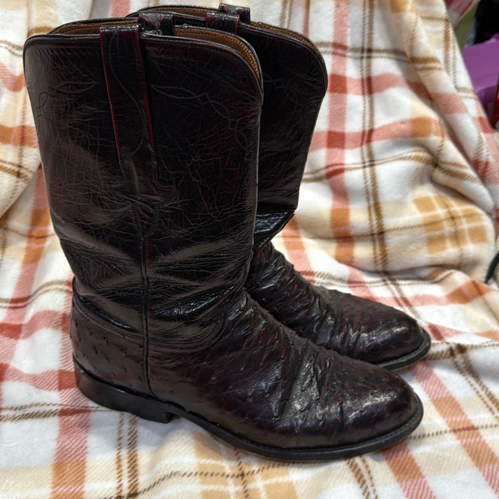 Lucchese Sz W8 Ostrich western boots